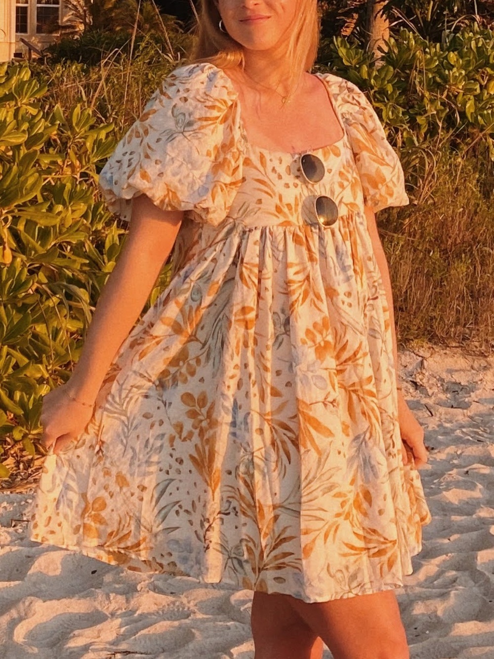 By Together Floral Puff Sleeve Mini Dress